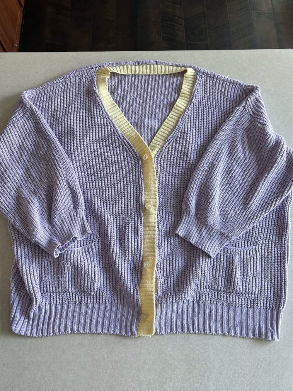 RARE Daisy Street Oversized Pastel Knit Cardigan ASO Nancy Wheeler FLAWED - Picture 4 of 11